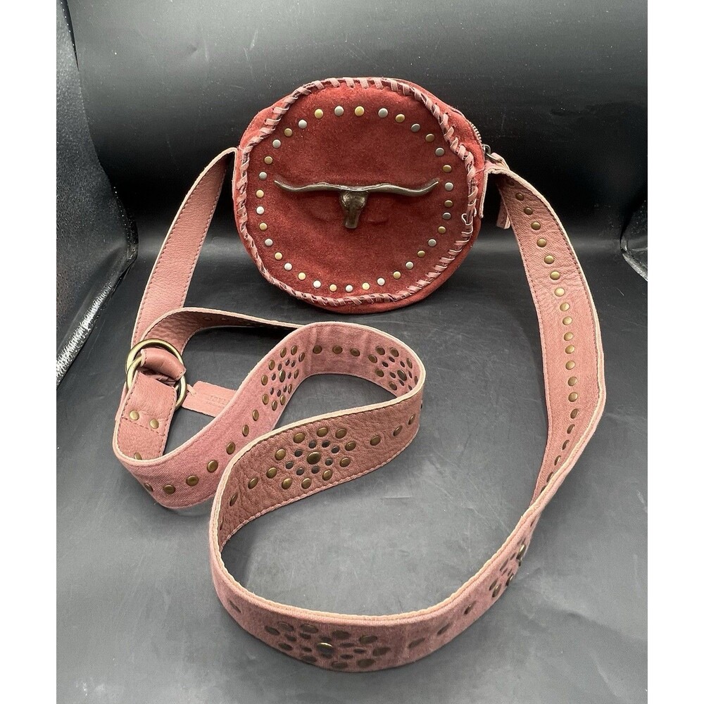 Idyllwind Miranda Lambert Suede Leather Crossbody Bag Longhorn Studded Western